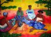 "Madagascan women sewing"
