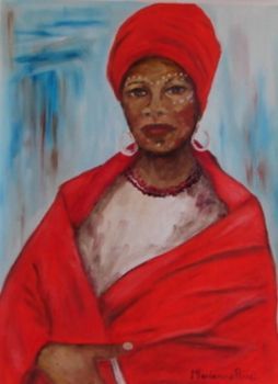 "Xhosa Woman in Red 2"