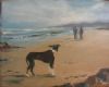 "Great Dane on the beach"