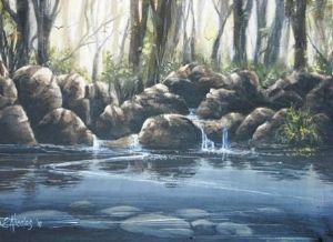 "Forest and Fly Fishing Pool"