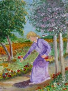 "Picking flowers in the field"
