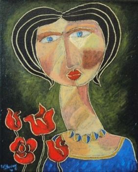 "Woman With Four Roses"