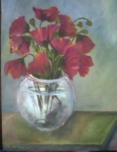 "Poppies in Glass"