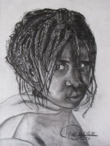 "African Girl with Strands"