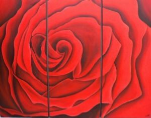 "Rose in Three Panels"