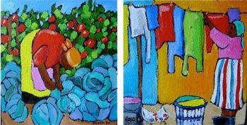 "farm scenes , SET OF 2"