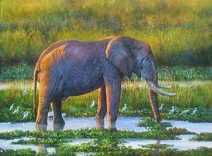 "Elephants and Egrets"
