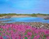 "Bay With Pink Flowers"