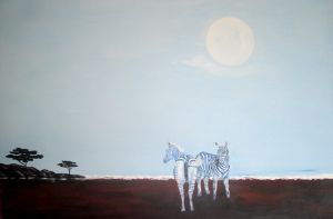 "Zebras By Moonlight"