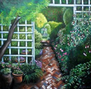 "Trellised Garden Walkway"
