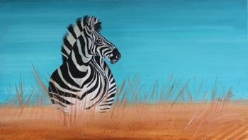 "Zebra in the field"