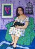 "Woman with Cat on Her Lap"