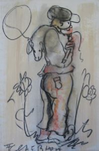 "Man Carrying Pig"
