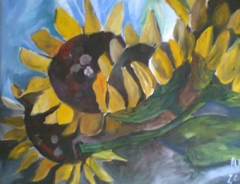 "Sunflowers on Canvas"