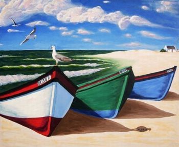 "Fishing boats at Arniston"