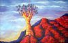 "Rocky Outcrop Quiver Tree - Landscape Painting"
