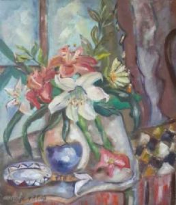 "Still Life With Day Lillies"