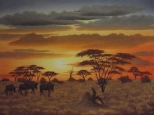 "Wildebeest Sunset"