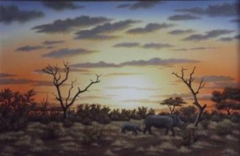 "Rhino Sunset"