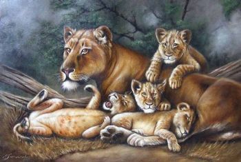 "Lioness Babysitter"