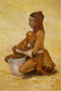 "Himba Woman With Child"