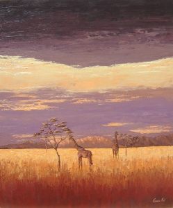 "Bushveld with Giraffes"