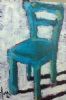 "Turquoise Chair with White Background"