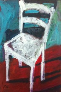 "White Chair with 2 Shadows"