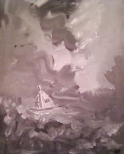 "Grey Sea Boat"