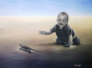 "Baby and Lizard"