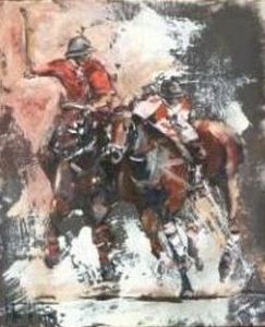 "Horse painting Polo"