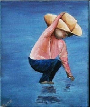 "Kids at Play (Child Playing in Water)"