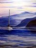 "Boat on Blue Water"