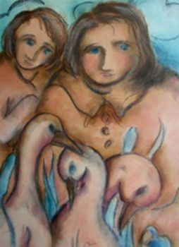 "Children with Geese"