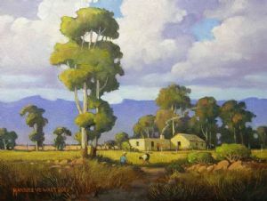 "Rural Landscape with Cottages"
