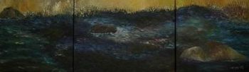 "River and Rocks Triptych"