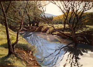 "Shady Autumn Stream"