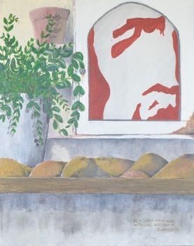 "In a Cuban Courtyard With Che Watching"