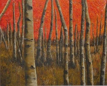 "Silver Birch Trees From Cartoon"