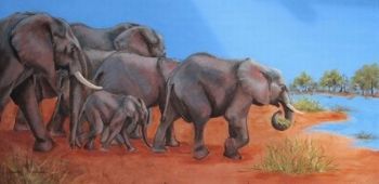 "The Herd on the Way to Drink"