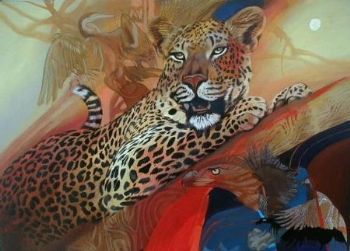"Leopard in Tree"