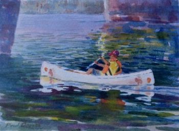 "Luke Rowing at St Michael's Lagoon"