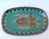 "Ceramic hand painted serving dish"