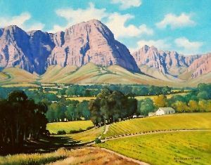 "Farm Landscape Banghoek Valley"