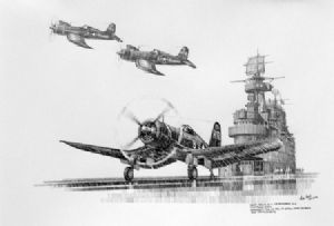 "Vought Corsair F4-U & USS Enterprise"