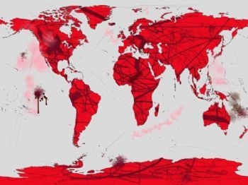 "World Map Calligraphy"