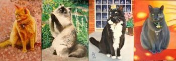 "Four Feline Friends"