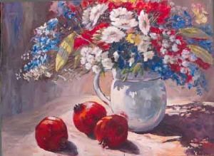 "Red and White Still Life"