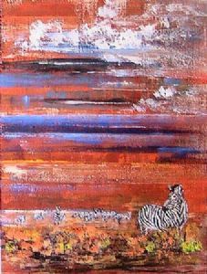 "Red Savannah - Zebras"