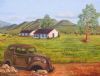 "Old Car with Farmhouse"